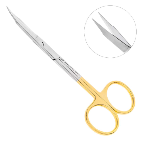 Ножницы хирургические Goldmann-Fox TC, изогнутые, 12,5см