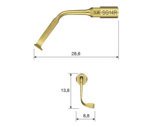 NSK SG14R - насадка для ультразвуковой костной хирургии фото 2