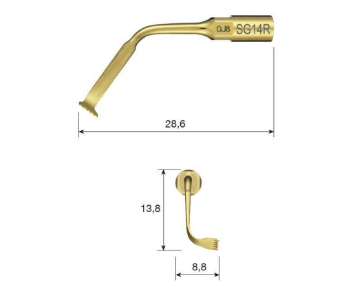 NSK SG14R - насадка для ультразвуковой костной хирургии фото 2