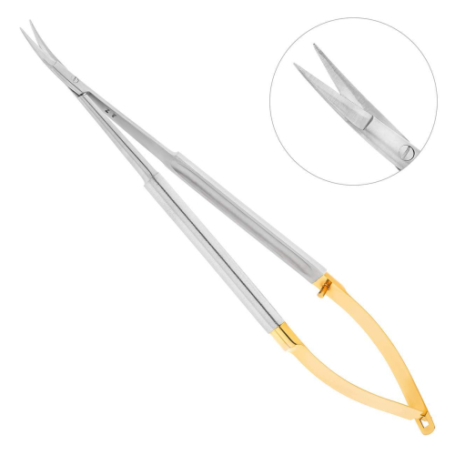 Ножницы хирургические Micro Schere TC, изогнутые , 17 см