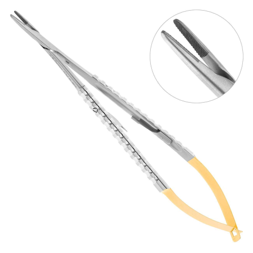 Иглодержатель Micro-Nadelhalter TC, прямой, 18 см