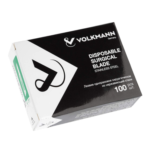 Лезвие одноразовое хирургическое, из нержавеющей стали № 15,Volkmann (уп/100шт)