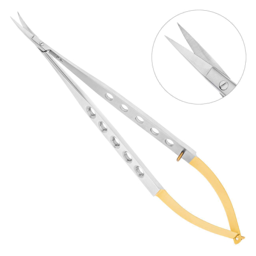 Ножницы хирургические Micro Schere TC, изогнутые 17 см