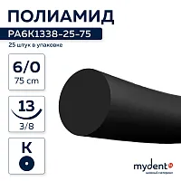 Шовный материал Полиамид NA 6/0 mono K 13 mm 3/8 75 cm (25 шт)