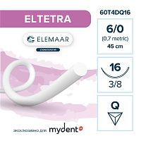 Шовный материал ELTETRA 6/0 (12 шт, 45 см, 3/8, 16 мм, обратно-режущая)