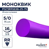 Шовный материал Моноквик A 5/0 mono RR 16 mm 3/8 75 cm (25 шт)